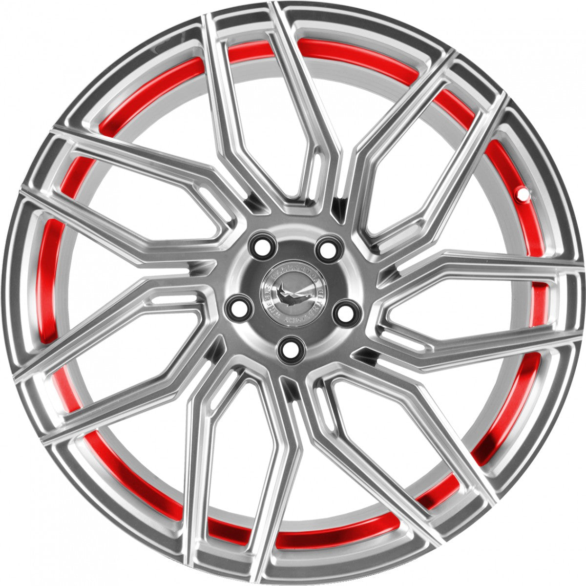 Barracuda Dragoon silver undercut trimline red Alufelge 8.5x19 Zoll ET23 LK 5x112 ML73.1 – Bild 2