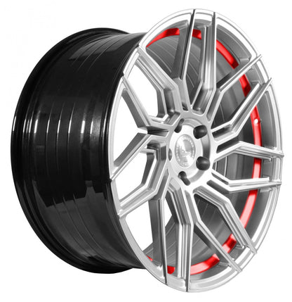 Barracuda Dragoon silver undercut trimline red Alufelge 8.5x19 Zoll ET23 LK 5x112 ML73.1 – Bild 3