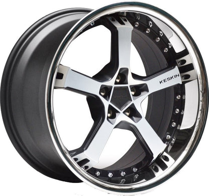 Keskin KT10 Humerus black front lip polish - DEMO2 Alufelge 9.5x19 Zoll ET35 LK 5x114.3 ML72.6