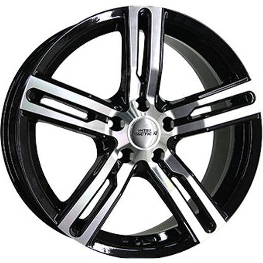 Inter Action Kargin schwarz poliert Alufelge 6.5x16 Zoll ET45 LK 5x118 ML71.1