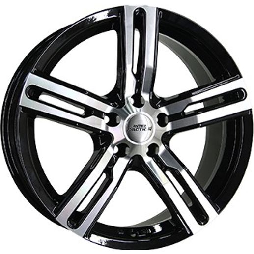 Inter Action Kargin schwarz poliert Alufelge 6.5x16 Zoll ET45 LK 5x118 ML71.1