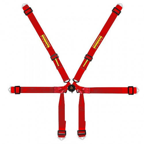 Schroth Formula 2x2 rot mit schwarz/gelbem SCHROTH RACING Logo HANS