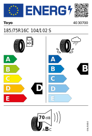 Toyo Nanoenergy Van DOT23 185/75R16C 104/102S DOT DOT23 – EU-Reifenlabel