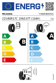 Michelin Agilis 3 DOT21 215/60R17C 109/107T (104H)T DOT DOT21 – EU-Reifenlabel