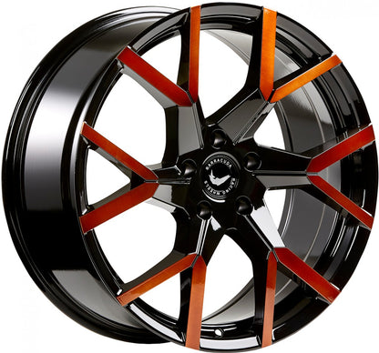 Barracuda Tzunamee EVO black gloss flashcopper Alufelge 8x18 Zoll ET40 LK 5x108 ML73.1
