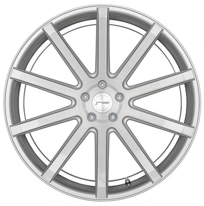 Corspeed Deville silver-brushed-surface / Undercut Color Trim weiss Alufelge 9x21 Zoll ET25 LK 5x112 ML73.1 – Bild 2