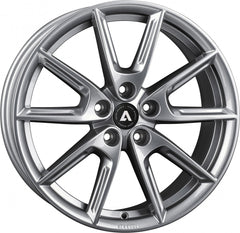 Akoni AK09 grey glossy Alufelge 8x18 Zoll ET44 LK 5x112 ML57.1