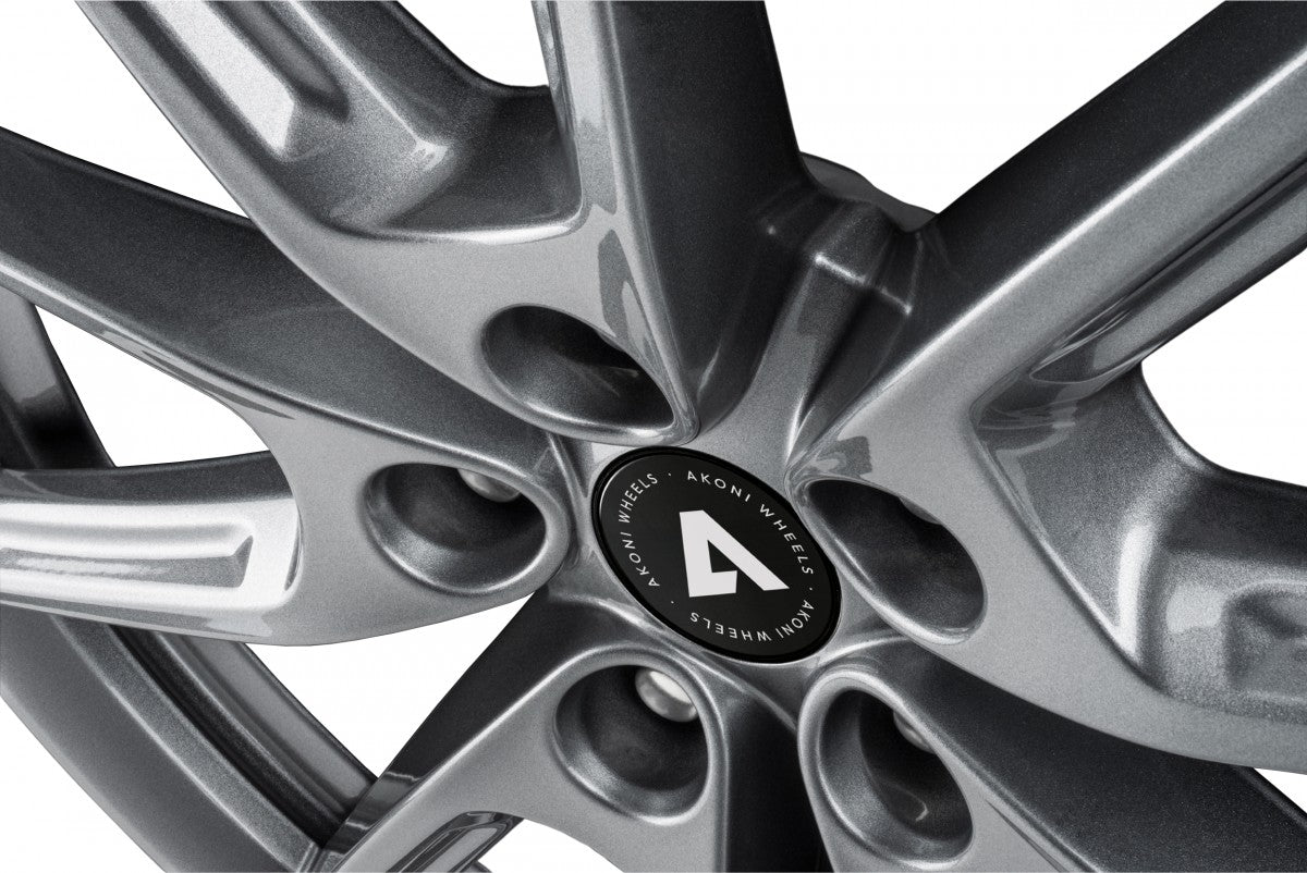 Akoni AK09 grey glossy Alufelge 8x18 Zoll ET44 LK 5x112 ML57.1 – Bild 4