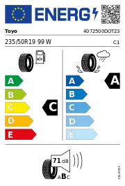 Toyo Proxes Comfort DOT23 235/50 R19 99W DOT DOT23 – EU-Reifenlabel