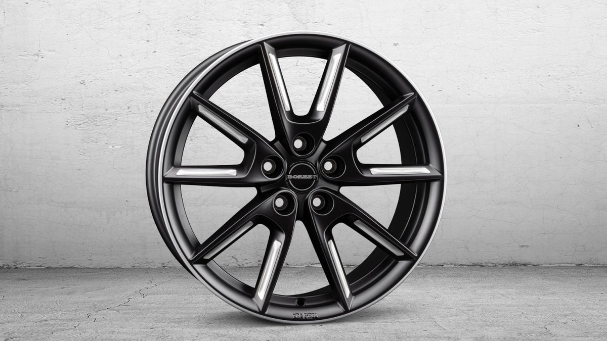 Borbet LX Black Matt Silver Spoke Rim Alufelge 8x18 Zoll ET48 LK 5x114.3 ML72.5