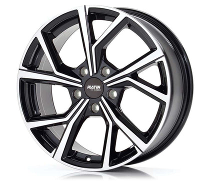 Platin P 115 Black Polished Alufelge 6.5x17 Zoll ET39 LK 5x100 ML57.1 – Bild 3