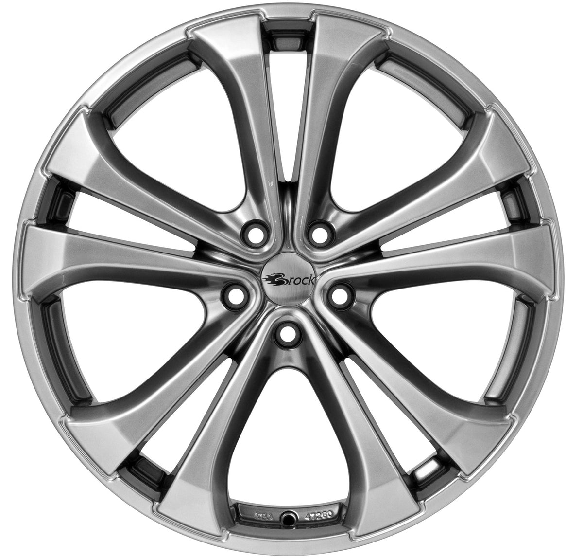 Brock / RC RC17 Ventura Chromsilber (CSS) Alufelge 8x18 Zoll ET30 LK 5x112 ML66.6