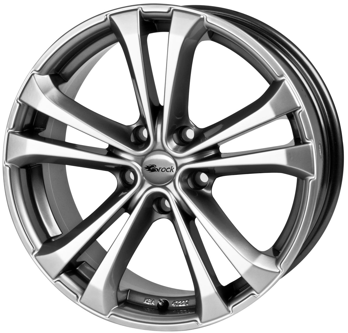 Brock / RC RC17 Ventura Chromsilber (CSS) Alufelge 7x16 Zoll ET47 LK 5x112 ML66.6 – Bild 2