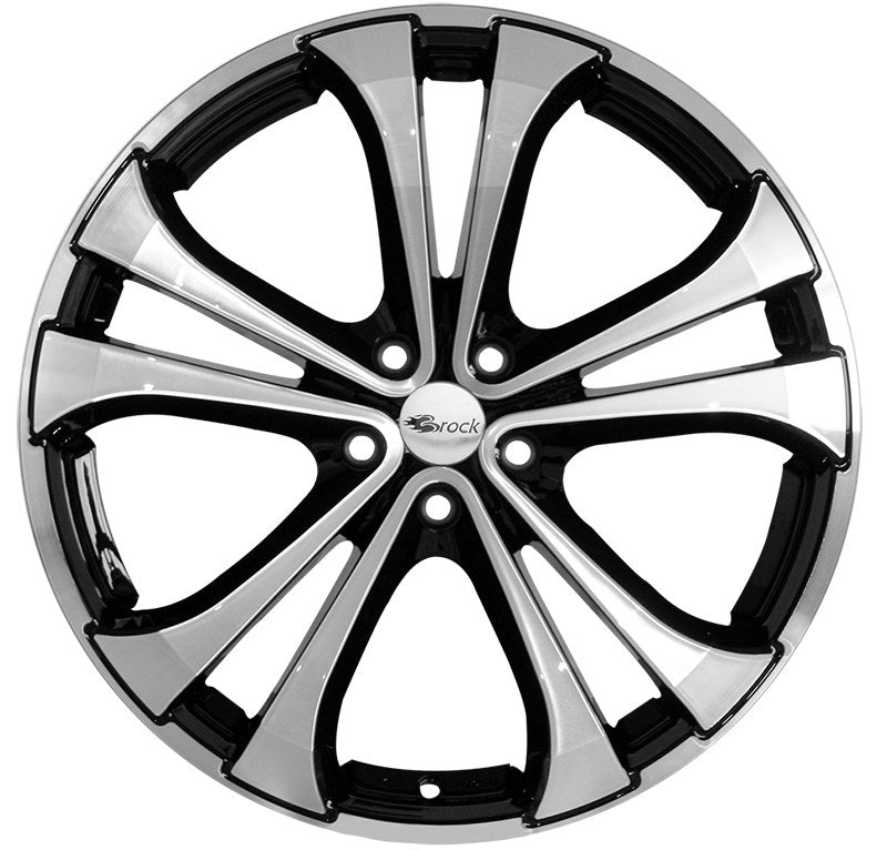 Brock / RC RC17 Ventura Schwarz Glanz Voll Poliert (SGVP) Alufelge 8x18 Zoll ET38 LK 5x114.3 ML72.6