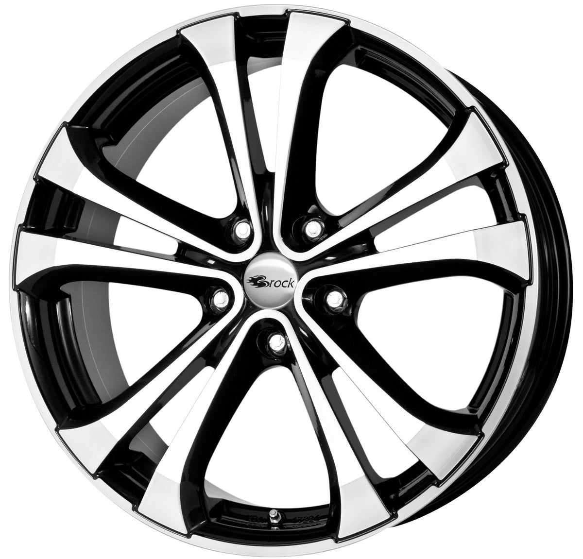 Brock / RC RC17 Ventura Schwarz Glanz Voll Poliert (SGVP) Alufelge 8x18 Zoll ET38 LK 5x114.3 ML72.6 – Bild 2