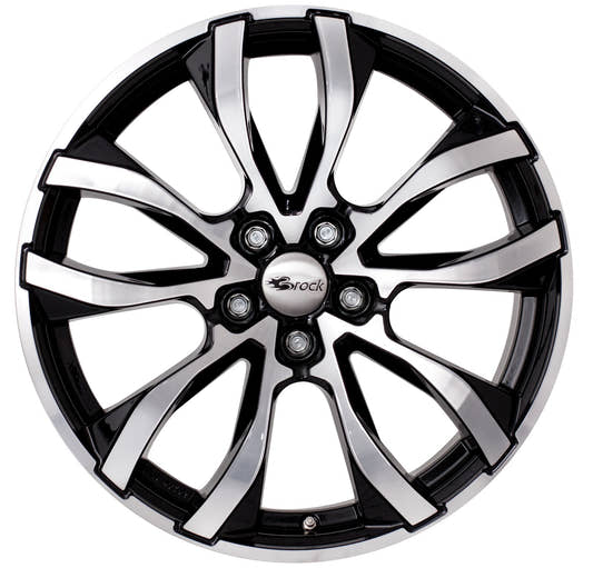Brock / RC RC23 Schwarz Glanz Voll Poliert (SGVP) Alufelge 8x18 Zoll ET45 LK 5x114.3 ML72.6