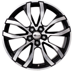 Brock / RC RC23 Schwarz Glanz Voll Poliert (SGVP) Alufelge 7.5x17 Zoll ET45 LK 5x114.3 ML72.6