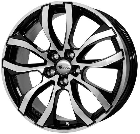 Brock / RC RC23 Schwarz Glanz Voll Poliert (SGVP) Alufelge 7.5x17 Zoll ET45 LK 5x114.3 ML72.6 – Bild 2