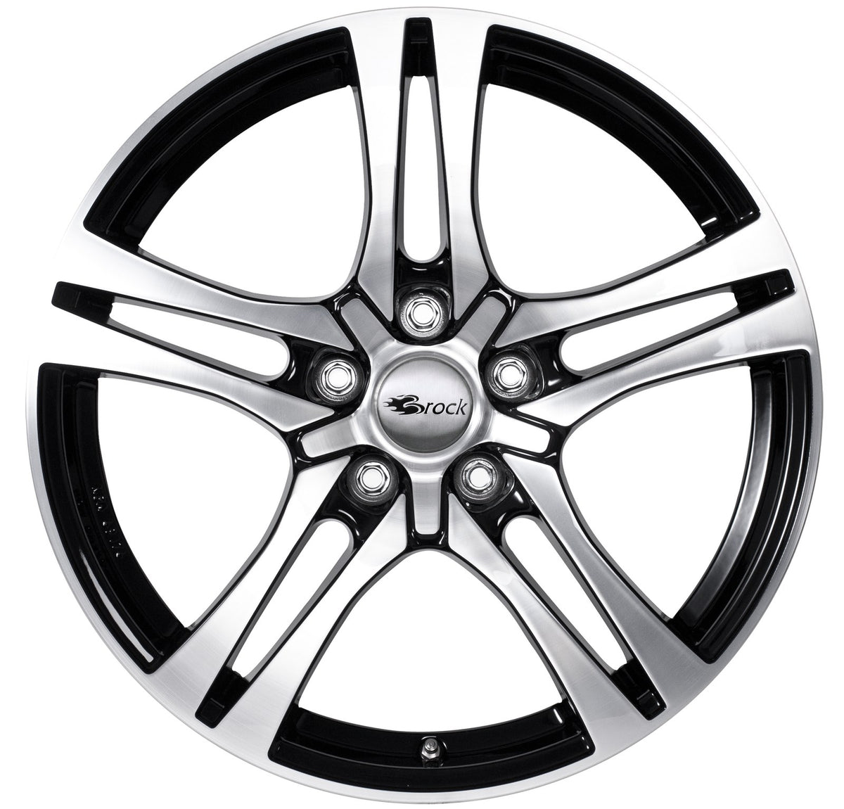 Brock / RC RC26 Schwarz Glanz Voll Poliert (SGVP) Alufelge 7x16 Zoll ET38 LK 5x100 ML63.4