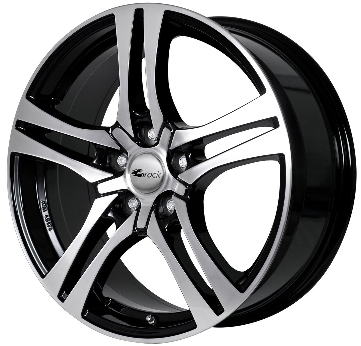 Brock / RC RC26 Schwarz Glanz Voll Poliert (SGVP) Alufelge 7.5x18 Zoll ET42 LK 5x105 ML56.6 – Bild 2