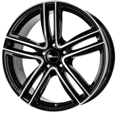 Brock / RC RC27 Schwarz Glanz Voll-Poliert (SGVP) Alufelge 7.5x17 Zoll ET46 LK 5x114.3 ML67.1