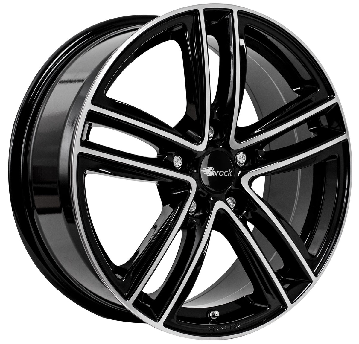 Brock / RC RC27 Schwarz Glanz Voll-Poliert (SGVP) Alufelge 8x19 Zoll ET42 LK 5x114.3 ML66.1 – Bild 2