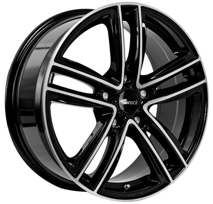 Brock / RC RC27 Schwarz Glanz Voll-Poliert (SGVP) Alufelge 7.5x17 Zoll ET46 LK 5x114.3 ML67.1 – Bild 2