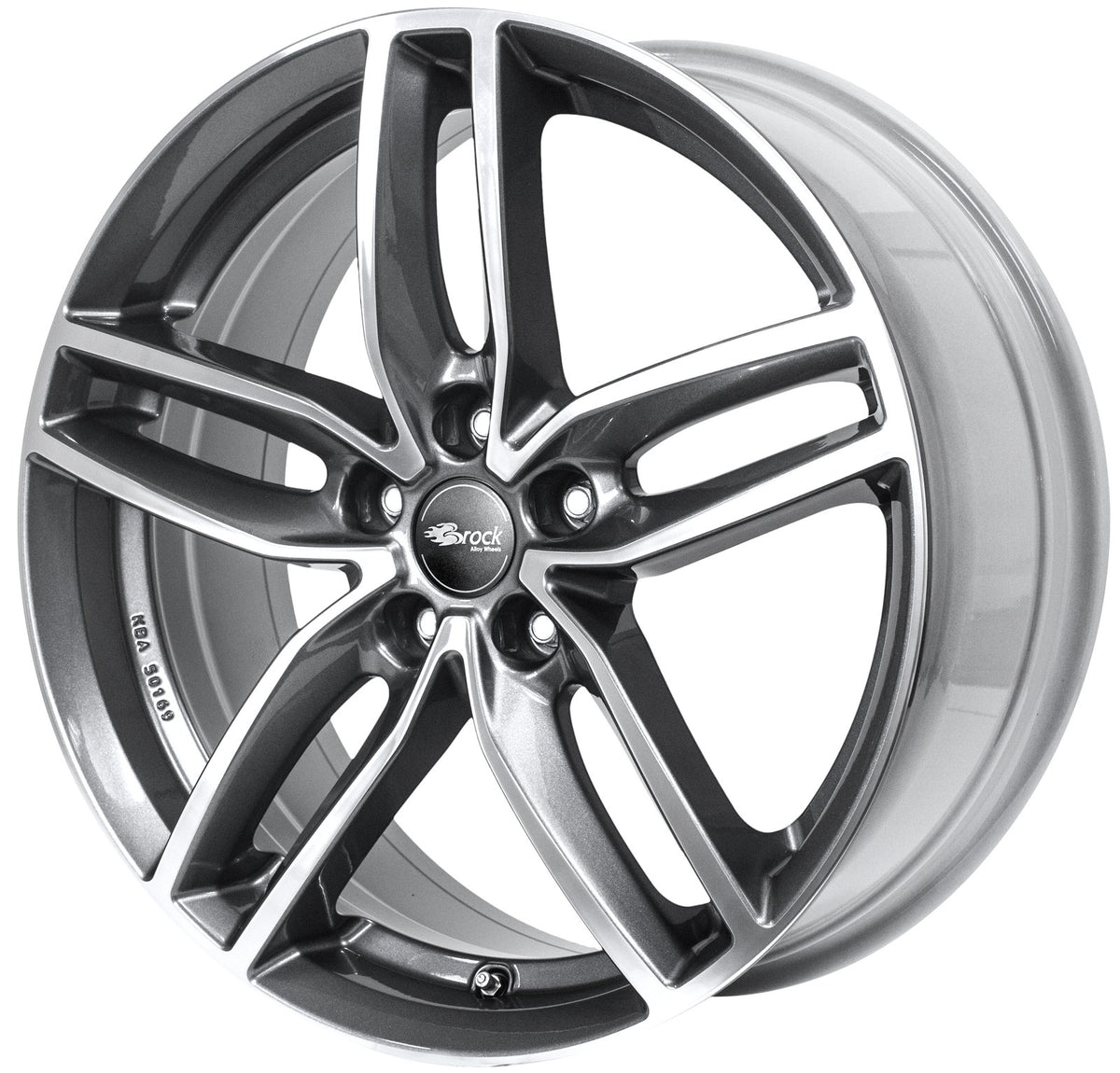 Brock / RC RC29 Himalaya Grey Voll Poliert (HGVP) Alufelge 8.5x20 Zoll ET45 LK 5x114.3 ML72.6 – Bild 3