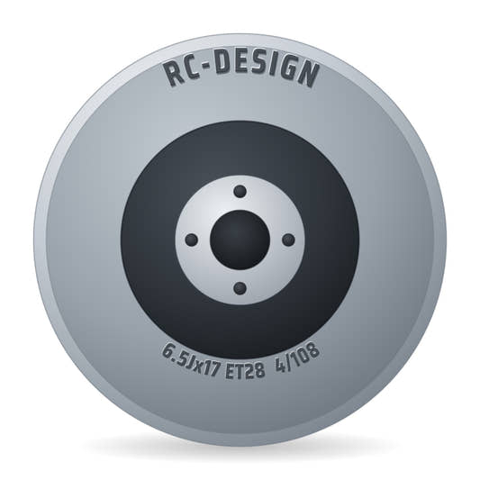 RC-Design RC36-4 Kristallsilber Felge 6.5x17 Zoll ET28 LK 4x108