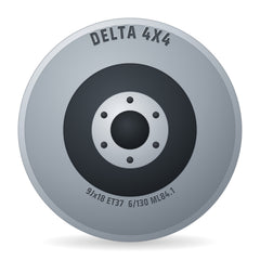 DELTA 4x4 LegacyForged Alu poliert Felge 9x18 Zoll ET37 LK 6x130 ML84.1