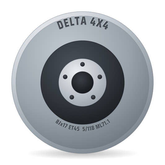 DELTA 4x4 Klassik B Black - Schwarz Matt Felge 8x17 Zoll ET45 LK 5x118 ML71.1