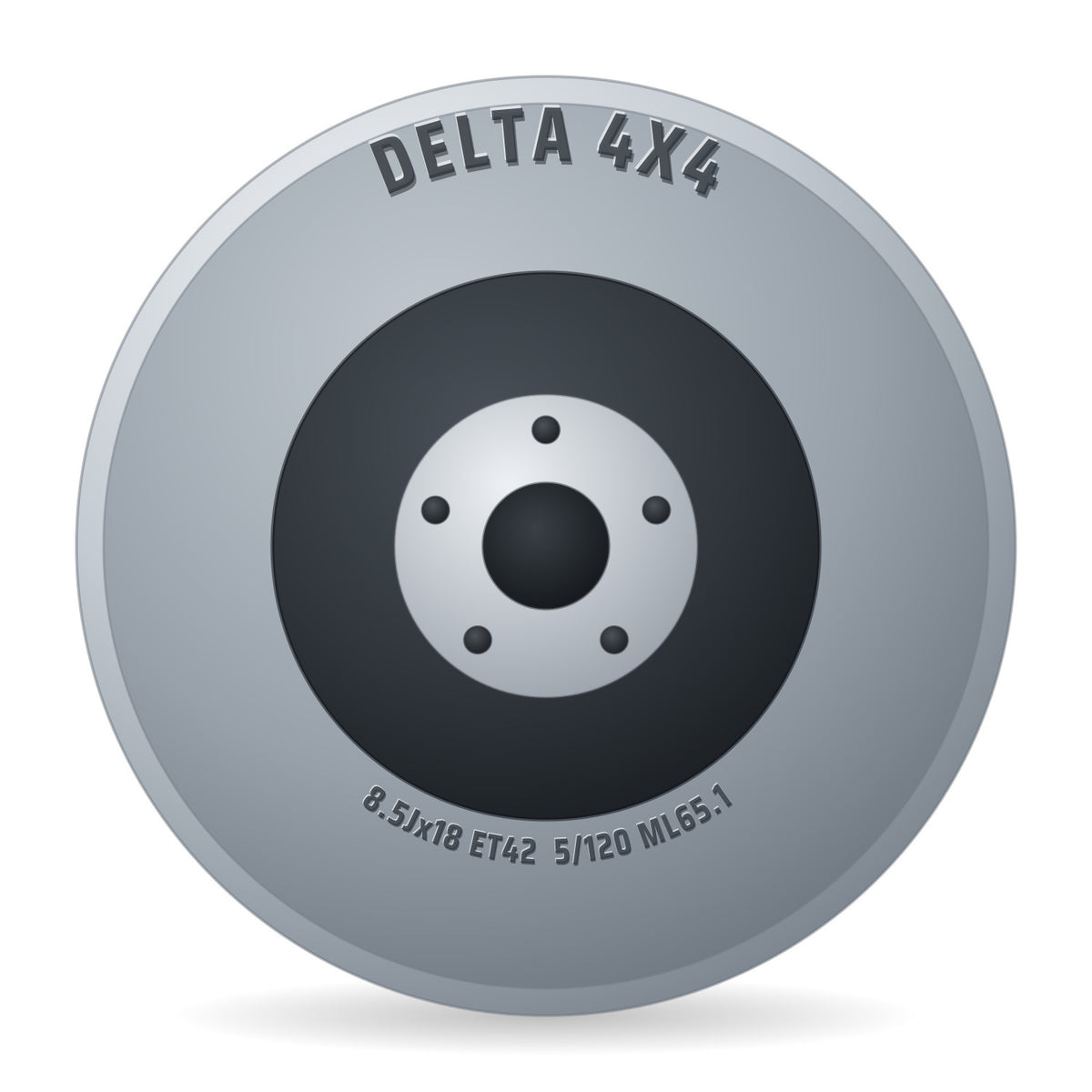 DELTA 4x4 Klassik_B 5 Rugged Felge 8.5x18 Zoll ET42 LK 5x120 ML65.1