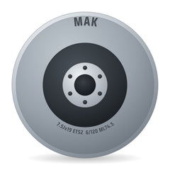 Mak Gravel gloss black Alufelge 7.5x19 Zoll ET52 LK 6x120 ML74.5