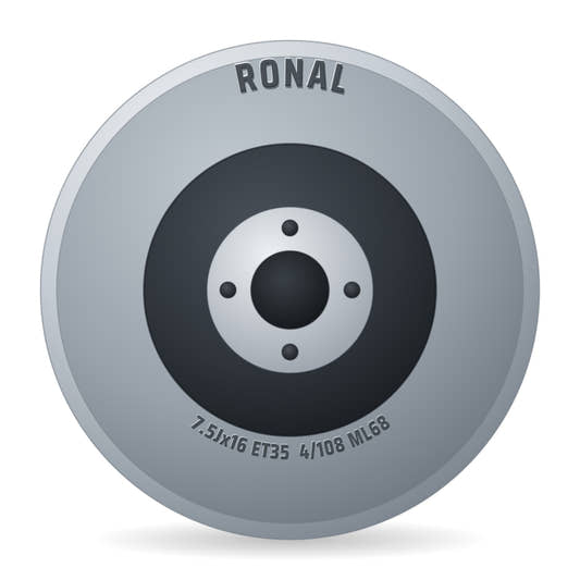 Ronal RR10 REV-M bronze matt Alufelge 7.5x16 Zoll ET35 LK 4x108 ML68