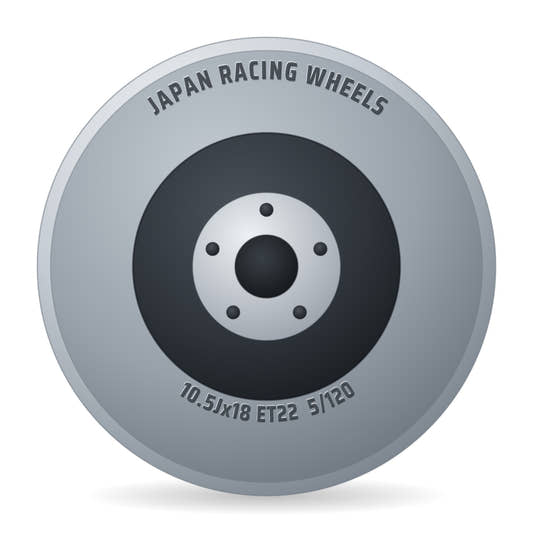 Japan Racing Wheels JR11 Anthrazit Felge 10.5x18 Zoll ET22 LK 5x120
