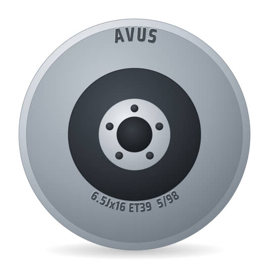 Avus AC-518 Black Felge 6.5x16 Zoll ET39 LK 5x98