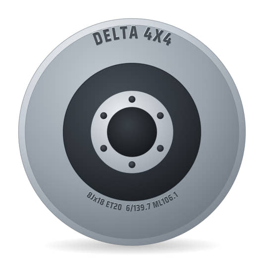 DELTA 4x4 Sins Black - Schwarz Matt Alufelge 8x18 Zoll ET20 LK 6x139.7 ML106.1