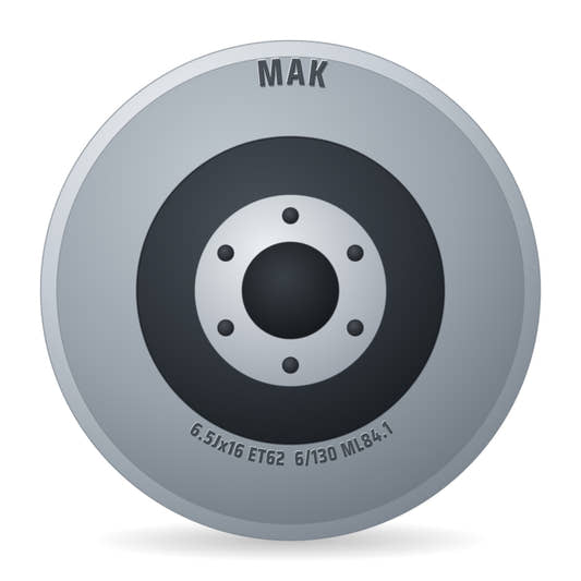 Mak Gravel gloss black Alufelge 6.5x16 Zoll ET62 LK 6x130 ML84.1