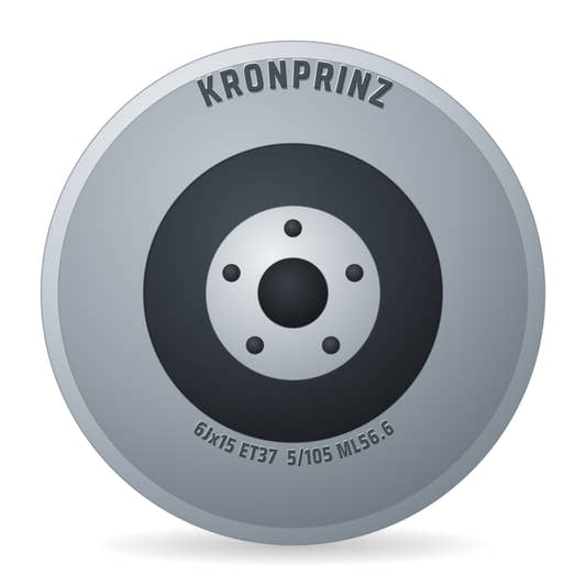 Kronprinz OP 515029 Stahlfelge 6x15 Zoll ET37 LK 5x105 ML56.6