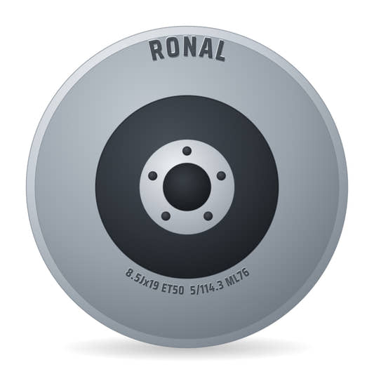 Ronal R73 REV-R rally white Alufelge 8.5x19 Zoll ET50 LK 5x114.3 ML76