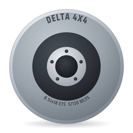 DELTA 4x4 Hanma R 5 /130 schwarz matt Felge 8.5x18 Zoll ET5 LK 5x130 ML95