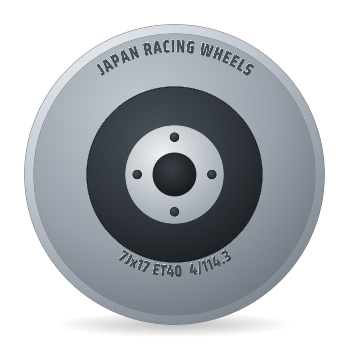 Japan Racing Wheels JR29 Schwarz Glänzend Felge 7x17 Zoll ET40 LK 4x114.3
