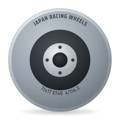 Japan Racing Wheels JR29 Schwarz Glänzend Felge 7x17 Zoll ET40 LK 4x114.3