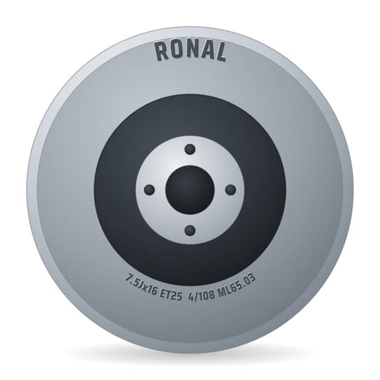Ronal RR10 REV-R bronze matt Alufelge 7.5x16 Zoll ET25 LK 4x108 ML65.03