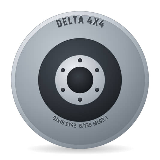 DELTA 4x4 LegacyForged 7 schwarz Felge 9x18 Zoll ET42 LK 6x139 ML93.1