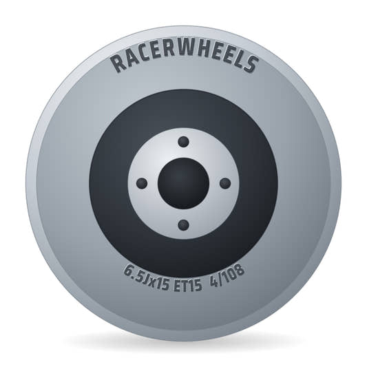 RacerWheels Zenith Silber Racer Felge 6.5x15 Zoll ET15 LK 4x108