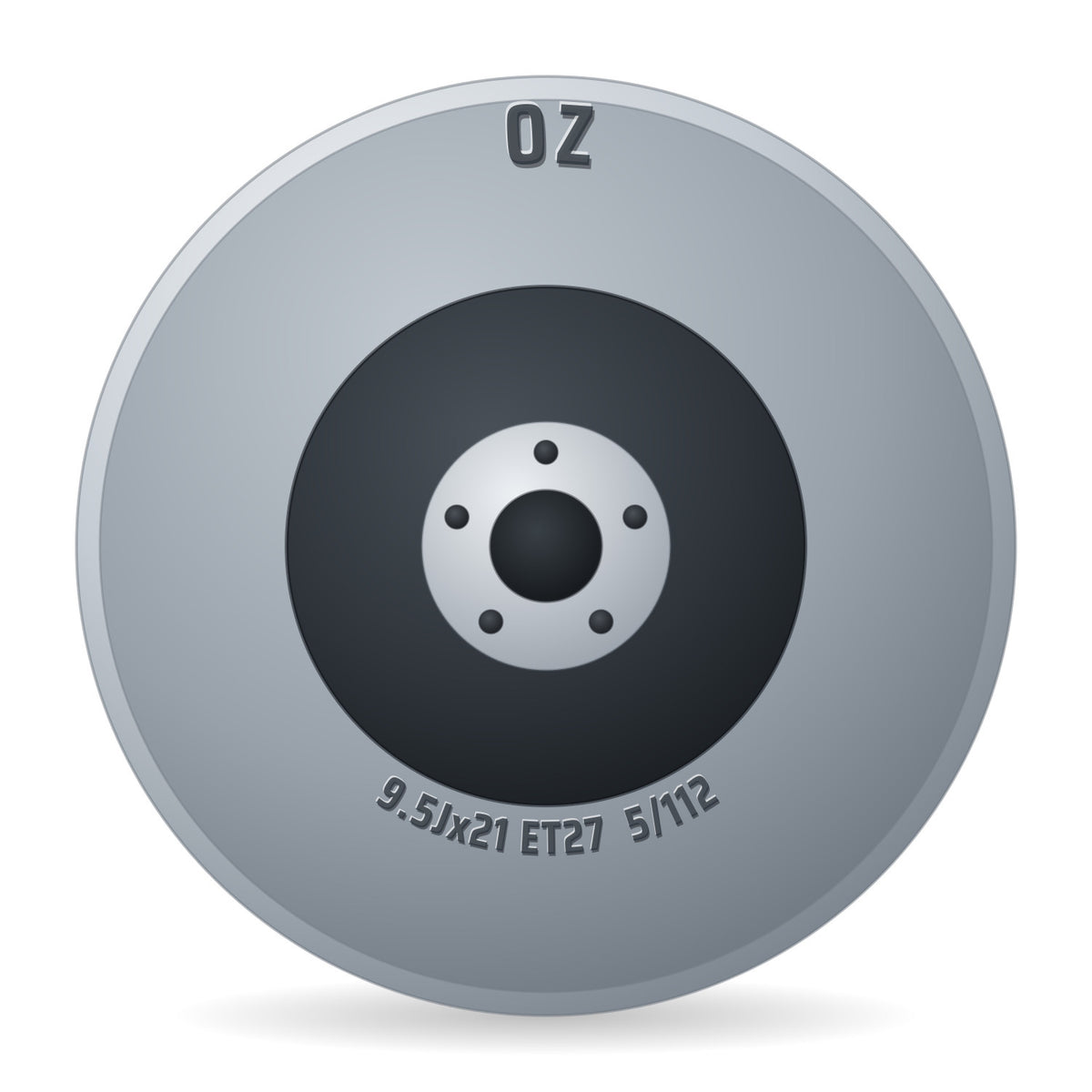 OZ Hyper XT HLT star graphite diamond lip Felge 9.5x21 Zoll ET27 LK 5x112